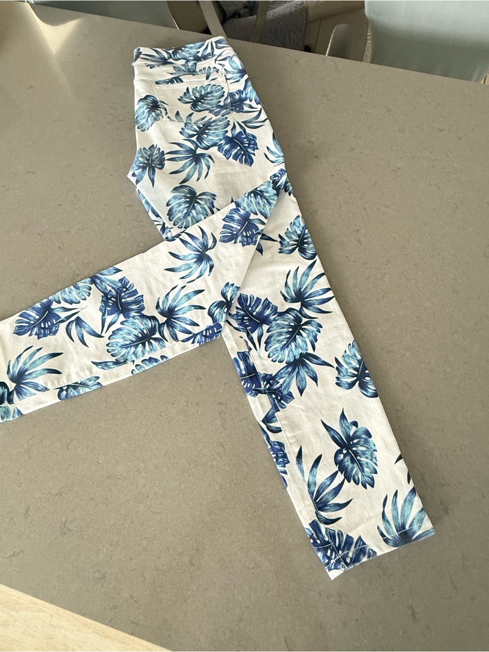 Tribal  pants with Blue Tropical Leaf Print really cute